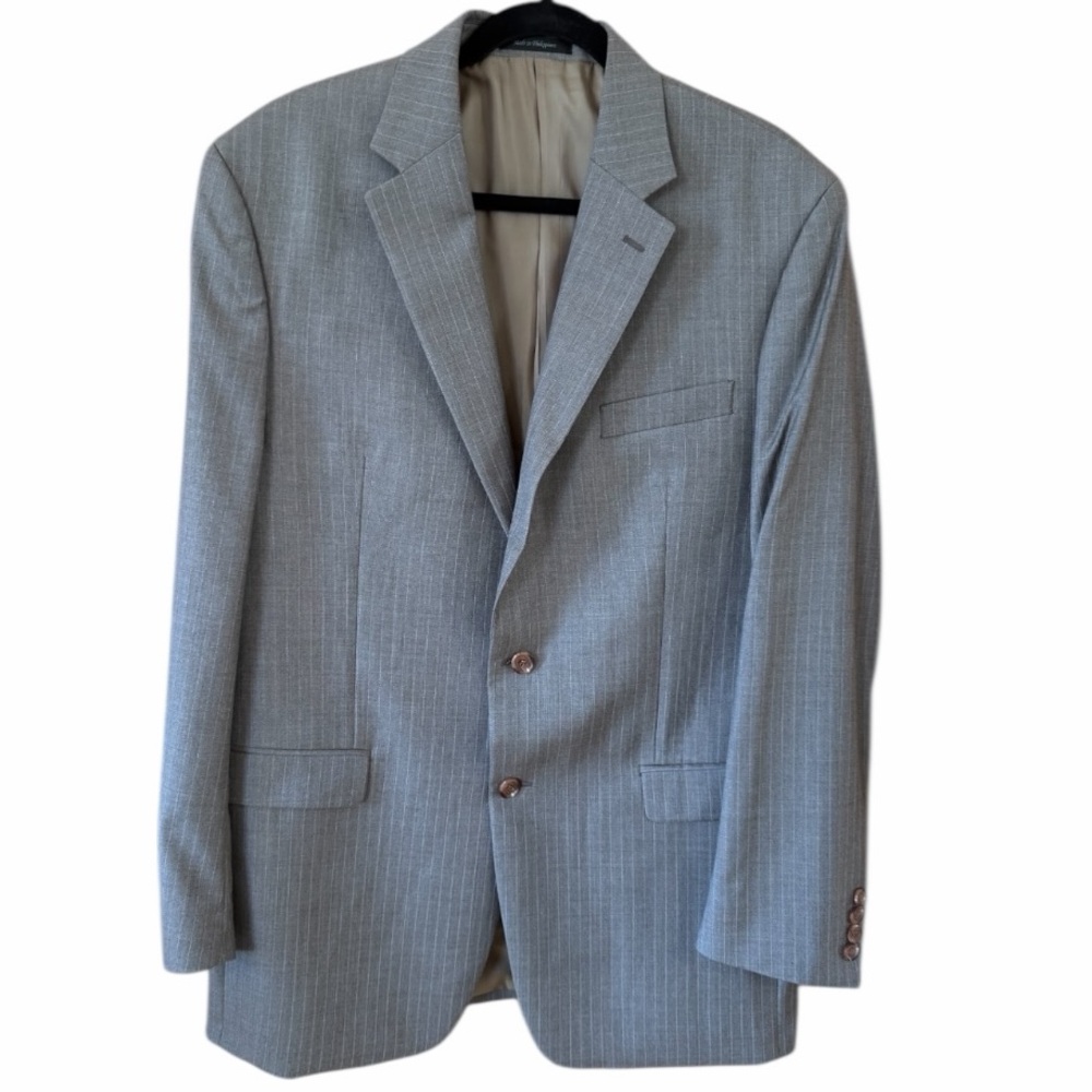Ralph Lauren Mens Wool Pinstripe Suit Blazer and Pants Suit 42 L‎